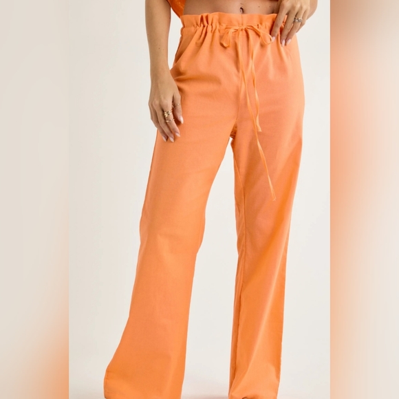 #431 🛑S,M,L BOHO CHIC WIDE LEG PANTS & CROP TOP 2pc SET - Picture 5 of 8
